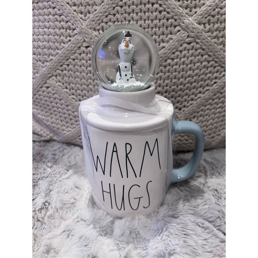 Disney x RAE Dunn Frozen Olaf Snow Globe  Warm Hugs Ceramic Mug - Picture 5 of 10